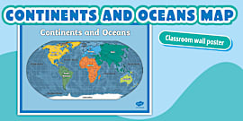 Continents and Oceans Blank Map for Kids | Twinkl USA