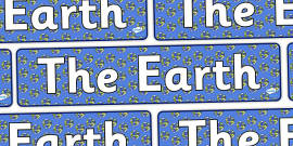 FREE! - Earth And Beyond Display Banner (teacher made)