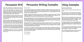 teel persuasive writing