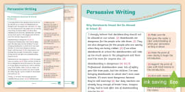 Persuasive Writing Techniques KS2 - Examples for Children