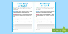 Setting SMART Targets PowerPoint - Setting SMART Targets, self assessment