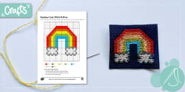 Make a Cross Stitch Heart Bookmark - Our Daily Craft