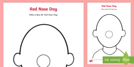 FREE! - Face Template Activities - Red Nose Day Colouring Resources