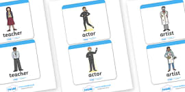 Career Flashcards PDF | Common Jobs | Primary Resources