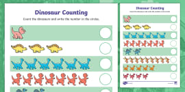 Hide-a-Saurus Dinosaur Peg Counting to 10 Activity