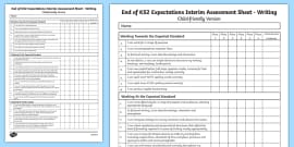 writing ks2 assessment end expectations year checklist tracker framework resource twinkl standards