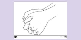 Praying Hands Printable Template | EYLF Resources | Twinkl