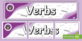 👉 Nouns, Adjectives, Verbs and Adverbs Display Banner Pack