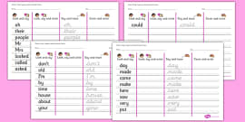 Phase 5 High Frequency Words Writing Practice Worksheets - phase