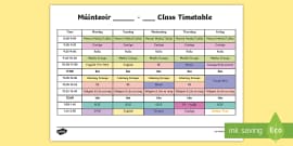 timetables chart plan chart