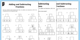 year 6 adding fractions questions worksheets printable