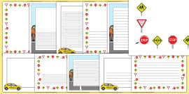 Road safety page border pack| Easy to print | Twinkl