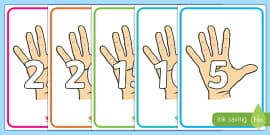 Counting in 5s on Hands Display Activity (teacher made)