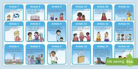 UNCRC Children's Rights Child Friendly Display Poster