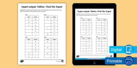Patterns Tables Activity Sheet for Kids | Twinkl USA