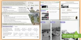 D-Day - Interactive Timeline And Map PowerPoint - Twinkl