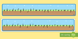 Ground, Grass And Sky Alphabet Strips (teacher Made)