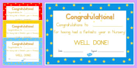 Printable Congratulations Certificate Template - Twinkl