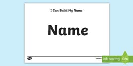 CreatePrintables - Name Playdough Mat