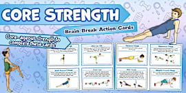 Core Strength Record Card Core Strength Activity Cards - KS2 - PE
