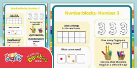 👉 Numberblocks: How Many? 1, 2, 3 Activity (teacher made)