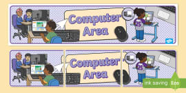 FREE! - 👉 Computer Area Sign (teacher made) - Twinkl