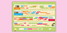 Summer Term 2024 Display Calendar (Teacher-Made) - Twinkl
