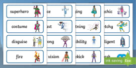 Superhero Word Mat - Primary Resources (teacher Made)