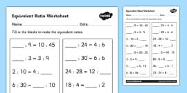 Ratio and Proportion 3: Differentiated Worksheet / Activity