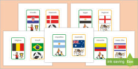 Men's World Cup Flags (teacher made) - Twinkl