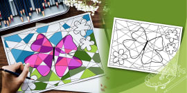 Easter Stained Glass Art Colouring Activity Posters Pack