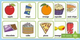 Healthy Food Vs Unhealthy Junk Food Pictures Activity