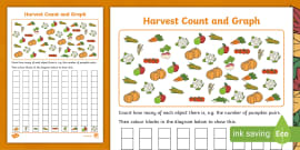 Farm Count and Graph Worksheet (teacher made) - Twinkl