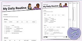 My Daily Routine Sequencing Mind Map