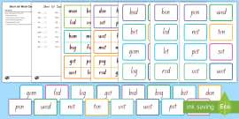 ‘e’ CVC Words Cards - Phase 2 - Phonics Resource