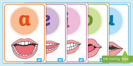 Sound Wall: Vowel Valley Display Cards (professor feito)