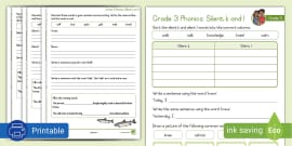 Grade 3: Phonics: Silent B, W, H: Flashcards (teacher Made)