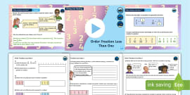 Year 5 Fractions Worksheet – Ordering Fractions - Twinkl