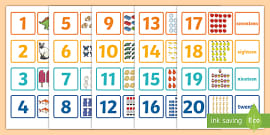 Number Jigsaws 1-20 (teacher made)