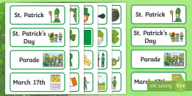 St. Patrick's Day Word Cards | Twinkl (teacher made)