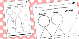 Alphabet Colour Trace and Join the Dots Worksheets
