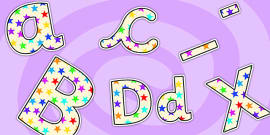 Star of the Week Lowercase Display Lettering-star of the week, lowercase,