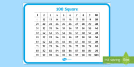 100 square grid | Easy to print | Twinkl (teacher made)