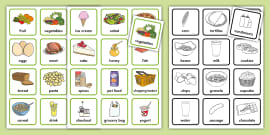 Catering Clipart Pictures - Food Word and Picture Cards