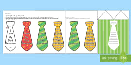 Father's Day Tie Card (teacher made) - Twinkl