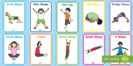 Gymnastics Partner Balance Cards - Balancing, Symmetrical