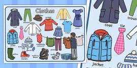Clothes Word Mat - clothes, different, word mat, mat, writing