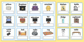 ESL Everyday Objects at School Editable Cards (Teacher-Made)