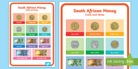 south african money worksheet notes recognition sa rand