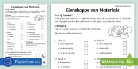 Eienskappe van Materiale Plakkate (teacher made) - Twinkl